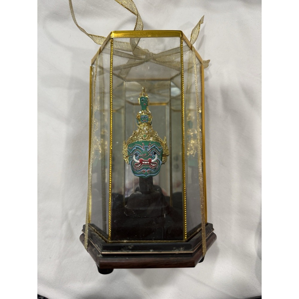 THAI BUDDHA KHON GOLD MASK LUCK CASED‎